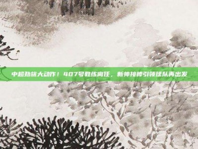 中超劲旅大动作！407号教练离任，新帅接棒引领球队再出发