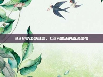 832号球员自述，CBA生活的点滴感悟