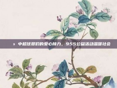 🌻 中超球员们的爱心接力，955公益活动温暖社会