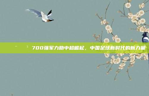 ⚡🇨🇳 700强军力助中超崛起，中国足球新时代的新力量