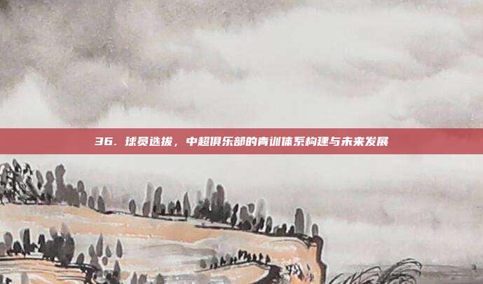 36. 球员选拔，中超俱乐部的青训体系构建与未来发展